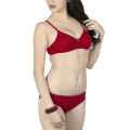 Red poly-supti sexy bra including panty sets for female and girls - Bra - Bra - Bra For Girls - ব্রা.