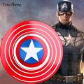 Captain America Shield Metal Tri-Spinner Fidget Hand Finger Spinner Stress Reducer Toy - Spinner - Pure Mall. 