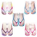 5 Pair Flip Flop Socks 3D Pattern Manicure Print Running Socks Women.