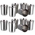 Stainless Steel Glass set ( Pack of 12 ) Glass Set (360 ml, Steel). 