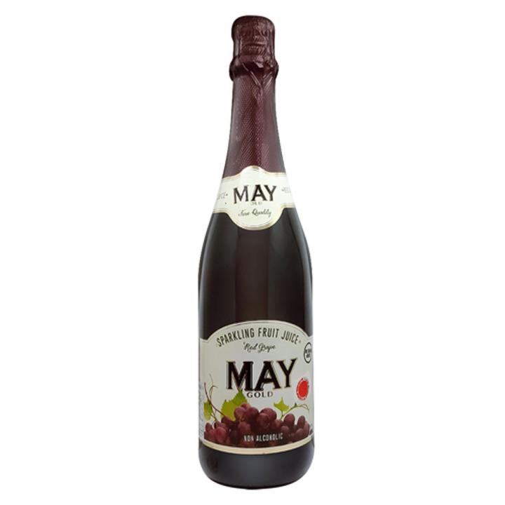 May Gold Sparkling Fruit Juice Red Grape 750ml