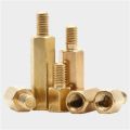 5-50pcs Hex Male to Female M2 M2.5 M3 M4 M5 M6 brass standoff spacer Hexagonal Stud Spacer Hollow lars-10mm. 