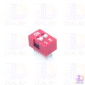 3Pcs 2 Position DIP Switch 2.54mm Pitch Horizontal DIP Switch Two Positions Piano Type Dial DIP Slide Switch For Electronics Circuit PCB. 