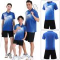Badminton Clothes Outfit Men's Summer Short-Sleeved Sports Training Wear Children's Badminton Clothing Clothes Table Tennis Clothing Racing Suit. 
