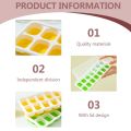 Reusable 14 Cavity Ice Cube Tray Silicone Creative Ice Box Silicone Cooler Ice Mold with Lid Fruit Juice Freezer Box.