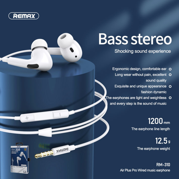 Re/max R&b 533 REMAX RM-533 Air Plus Pro Wired Earphone Headphone | Daraz.com.bd