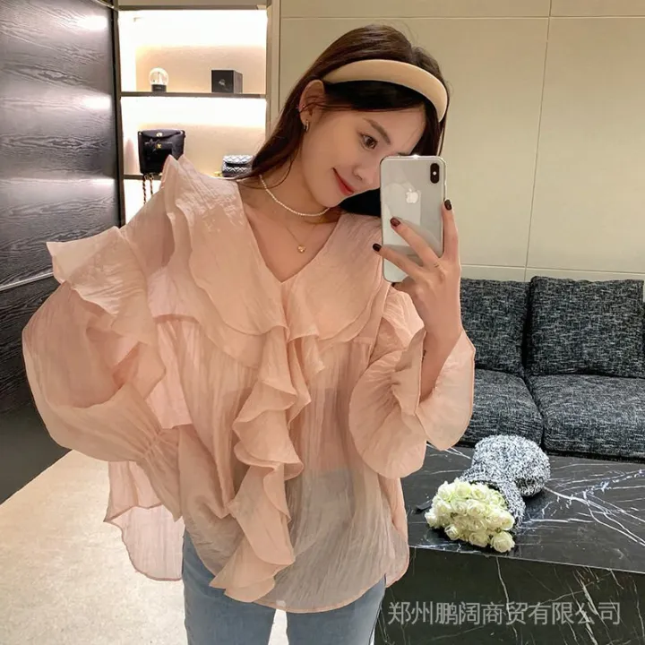 Chic%20Gentle%20Ruffled%20Western%20Style%20Shirt%20New%20Long-Sleeved%20Women's%20Spring%20Shirt%20Fashionable%20Design%202024%20-%20Image%205