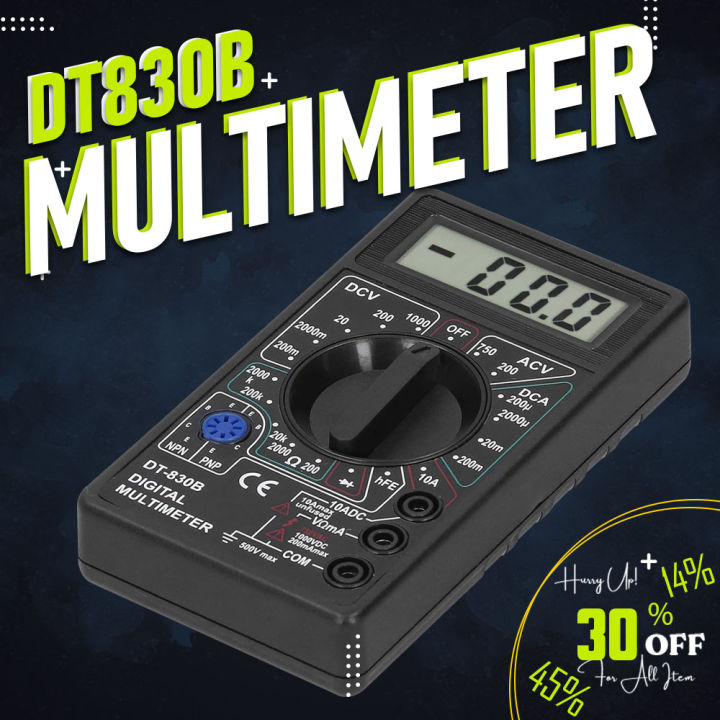 Digital Multimeter Tester, Multimeter Tester, DT830B for Electrical Inspection,Circuit Inspection Multi Testers Professional Electricians