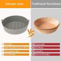 Air Fryer Silicone Baking Tray grey color.