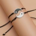Charm Bracelet For Couple Friendship Compass Tai Chi Butterfly Pendant Rope Chain Bracelet Bangle For Women Men Lucky Jewelry. 