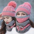 3 in1 Women's Cold Weather Sets Womens Winter Scarf Set with Filter, Hat Cap. 