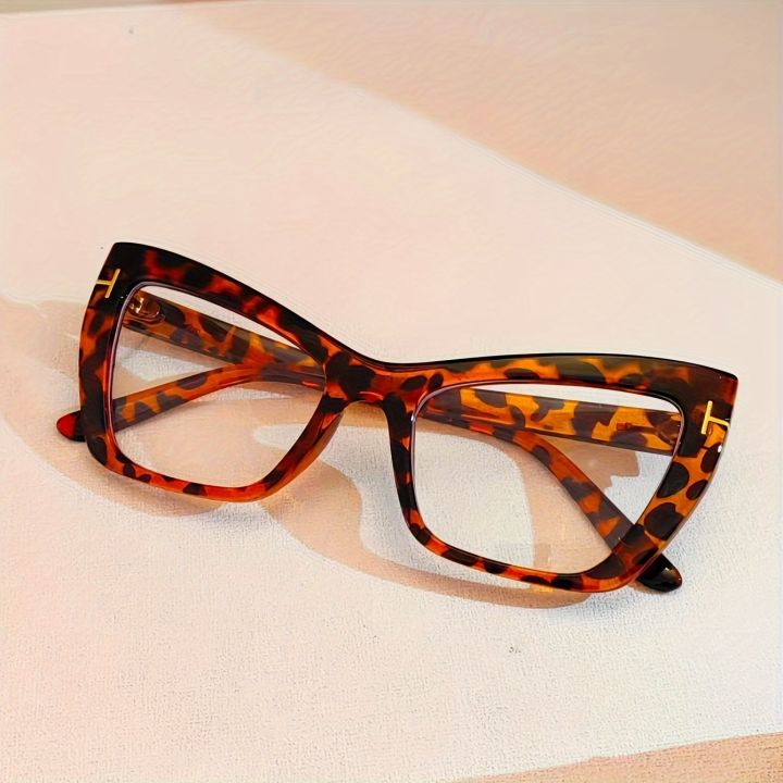 Cat%20Eye%20T-shaped%20Glass%20Metal%20Hinged%20Bud%20Fashion%20Elegant%20Versatile%20Clear%20Lens%20Computer%20Spectacles%20-%20Image%207