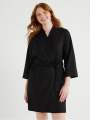 Premium Cotton Waffle Bathrobe – Lightweight Knee-Length Spa Robe.