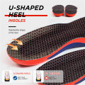 Flat Feet arch support Insole Poron Shock Absorption Insoles Heel Pain Relief Shoes Pad Cushioning.