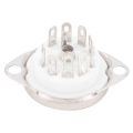 NXFDSIOZ 20PCS Ceramic B9A Gold-Plated 9Pin Vacuum Tube Socket Panel Chassis Mount for ECC81 ECC82 ECC83 EL84 6922 Vacuum Tube.