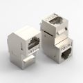 RJ45 Coupler 10G Cat6A 90 Degree Angled Shielded RJ 45 Female Splitter Keystone Jack Adapter For Panel Wallplate Lan Connector. 