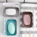 Soap Box with Lid Laundry Soap Drying Rack Perfumed Soap Draining Tray Kitchen Sponge Holder Bathroom Storage Supplies Anti-drop Portable Anti-bacteria. 