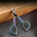Orchid Shear New Black Blade Vintage Crafts Super Sharp Thin Tea Bag Cutting Tools Embroidery Professional Small Scissors Sewing.