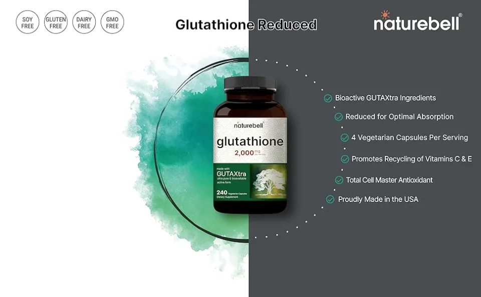 glutathione injection course Naturebell Glutathione 2000mg Dietary Supplement 240 Capsules