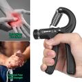 5-60Kg Gym Fitness Hand Grip Men Adjustable Finger Heavy Exerciser Muscle Recovery Hand Gripper Trainer One Pcs Black Color.