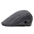 Hat Men's Spring and Summer Korean Style Fashion Style Peaked Cap Advance Hats Plaid Baseball Cap Sun Hat Beret Sun Hat.
