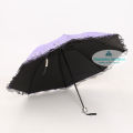 Ladies Fashionable and Elegant Anti UV Sunshade Print Border Lace Umbrella. 