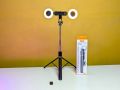 Plokama K9Pro Duel ring light  Meter Long Selfie Stick with Remote Control Foldable Feature for Selfiestick Tongsis. 