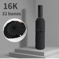 16K Double Bones Large Umbrella Men Womens Windproof Umbrellas Fully Automatic Folding Umbrella for Business Sun Rain Travel.