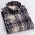 New Plaid Flannel Casual Shirts For Men Autumn Winter Long Sleeve Regular Fit Classic Checked Business Dress Shirt Men's Clothes.