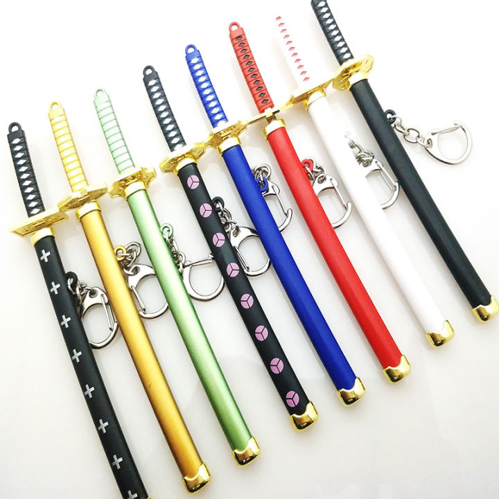 Fashion Special Roronoa Zoro Keychains Buckle with Toolholder Scabbard Katana Sabre Car Key Chains Gift Keyrings Jewelry