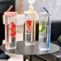 700ml Plastic Water Bottle with Straws Large Capacity Portable Tea Fruit Cup Mug Fitness Sport Outdoor Travel Drinking Bottles.