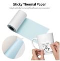 57*30mm, 10 Roll 2" Inch Mini Thermal Printer Self-adhesive Thermal Sticker P1/P2 Mini Photo Printer Supported.. 