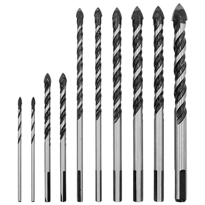 10pcs Multifunctional Ceramic Wall Drill Bit Set Anti-skid Triangle ...