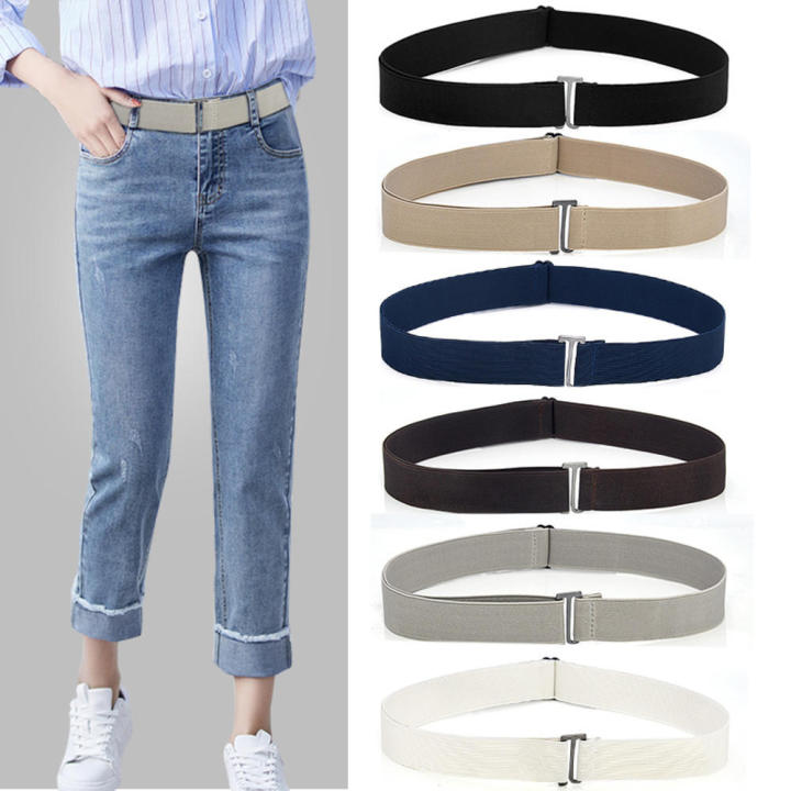 Unisex Belt Fashion Simple Lazy Jeans Invisible New Women's