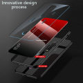 Biruiqu For Red Magic 7 / Redmagic 7s Shockproof Gradient Tempered Glass Back Soft Silicone Edge Case Cover. 