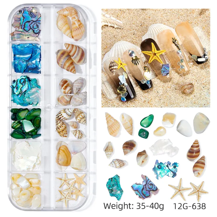Marine%20series%20nail%20art%20jewelry,%20natural%20shell%20slices,%20abalone%20slices,%20starfish%20metal%20rivets,%20pearls,%20small%20stones%20-%20Image%208