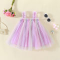 Summer New Baby Girl Dress Mesh Gauze Dress Children'S Clothing Suspender Fluffy Dress Birthday Party Dress Sweet Princess Dress (0-3 Year Old Girl).