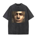 Limited Leon S Kennedy Graphic Tee Shirt 90s Resident Evil 4 Vintage Washed T-Shirt Y2k Men's Gothic Clothing Oversized T Shirts. 