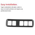 for Nissan Navara NP300 2016-2021 Carbon Fibre Car Headlight Switch Button Cover & Copilot G Box Handle Bowl Cover. 