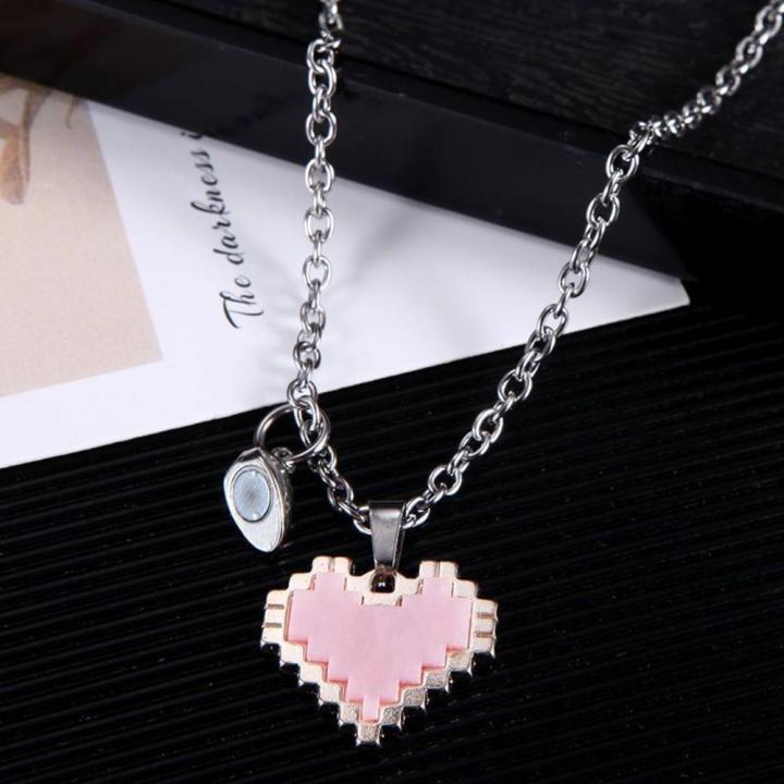 Alloy%20Alloy%20necklace%20Adorable%20Mosaic%20Couple%20necklace%20Love%20heart%20pendant%20for%20Romantic%20Anniversary%20gift%20Casual%20wear%20Fashion%20accessory%20Couple%20jewelry%20-%20Image%204
