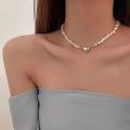 Vintage Women Twine Pearl Necklace Rhinestone Pendant Temperament Choker Collar Girl Korean Fashion Y2K Style Necklace Jewelry.