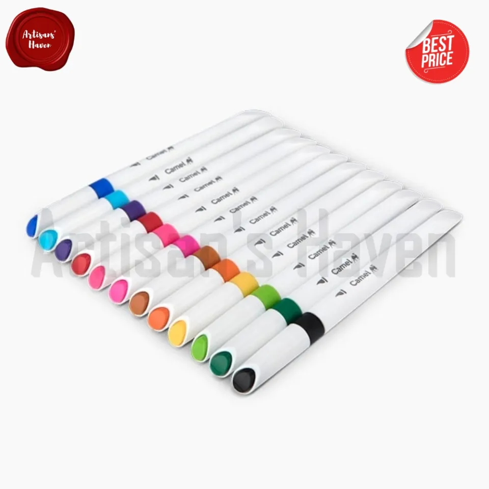Camel Brush Pens Assorted pack of 12 shades