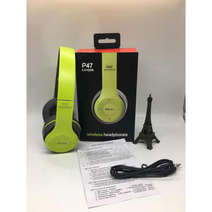 P47 Headband Foldable Stereo Bluetooth Headphones