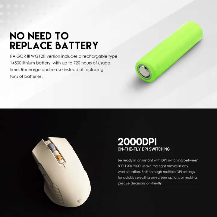 FANTECH%20RAIGOR%20III%20WG12R%20Rechargeable%20Wireless%20Mouse%202.4Ghz%20Stable%20Wireless%20Connection%202000DPI%20Pixart%20Sensor%20Ambidextrous%20Design%20Portable%20Mice%20For%20Laptop%20PC%20Computer%20Gaming%20Gamer%20-%20Image%204