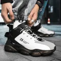Cross Border Fall Men's Shoes 2023 New Teen High Top Basketball Sneakers Men's Casual Platform Daddy Trendy Shoes. 