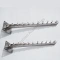 Steel Wall Mounted Cloth Hook Adjustable Clothes Hangers One piece Ten hook. 