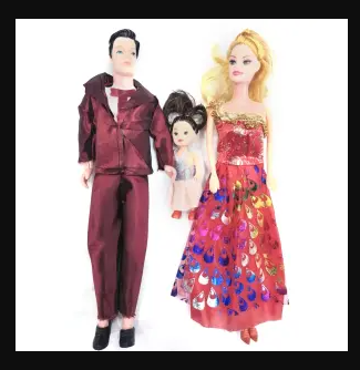 Family Doll Set/Barbie Doll Set/Putul Set/Couple Barbie Doll Set