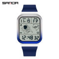 Sanda Fashion Men's Watches Digital Wristwatch 50M Waterproof Sports Casual Watch for Male Clock Relogios Masculino 6052.