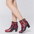 Spring and Summer High Heel Mid and Low Tube Rain Shoes Rain Boots Women's Fashion Korean VersionOLElegant Women's Waterproof Non-Slip Water Shoes Rubber Boots. 