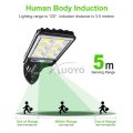 Auoyo Solar LED Street Light Outdoor Lights Solar Motion Sensor Flood Light IP65 Waterproof spotlight 3 Modes Solar Street Lights with Smart and Remote Control Wall Lights for Garden.